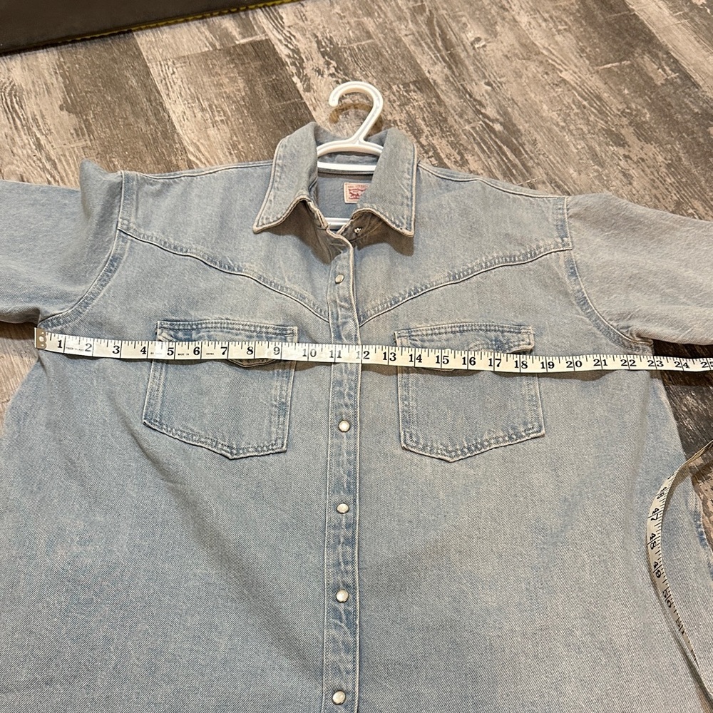 Levi's Light Blue Denim Shirt Dress - Picture 6 of 7